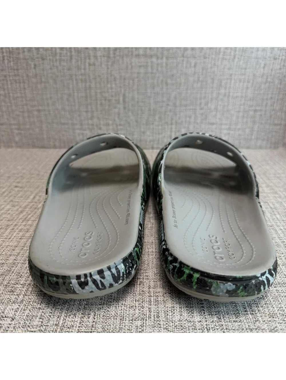 Crocs Disney Animal Kingdom Leopard Safari Print Slides Womens Size 10 Mens Sz 8